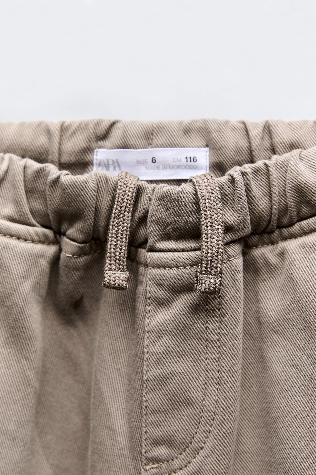 TWILL BARREL TROUSERS WITH POCKETS - Zara фото 3