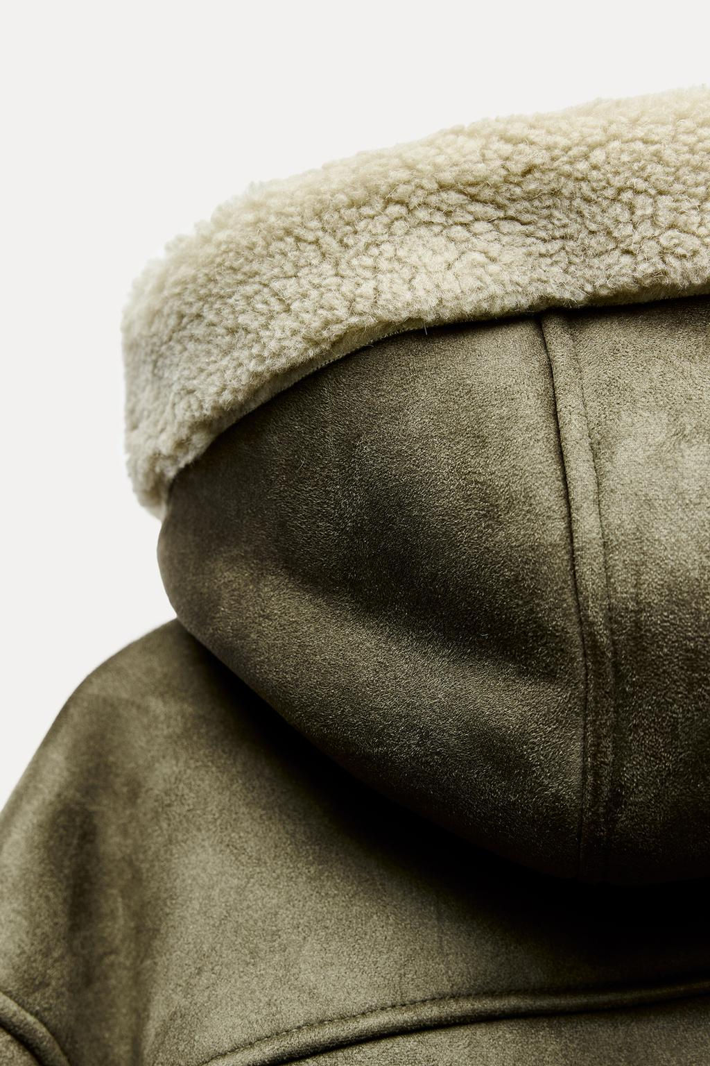 CONTRAST HOODED DOUBLE-FACED JACKET ZW COLLECTION - Zara фото 10