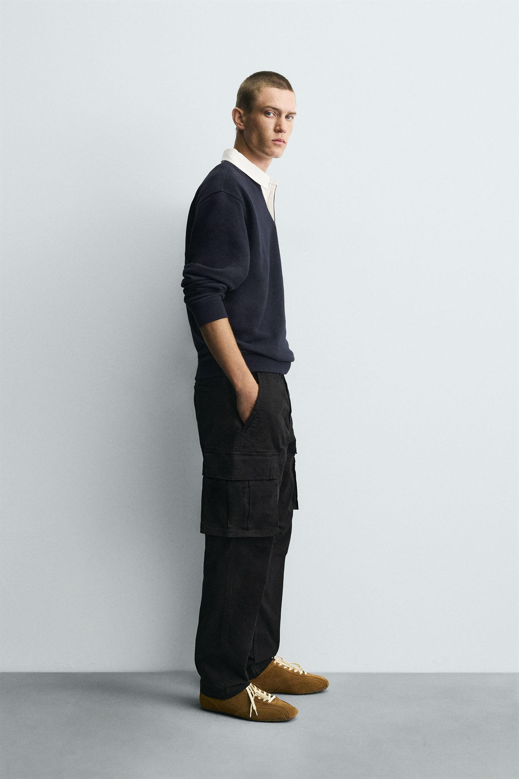 RELAXED FIT CARGO TROUSERS - Zara фото 4