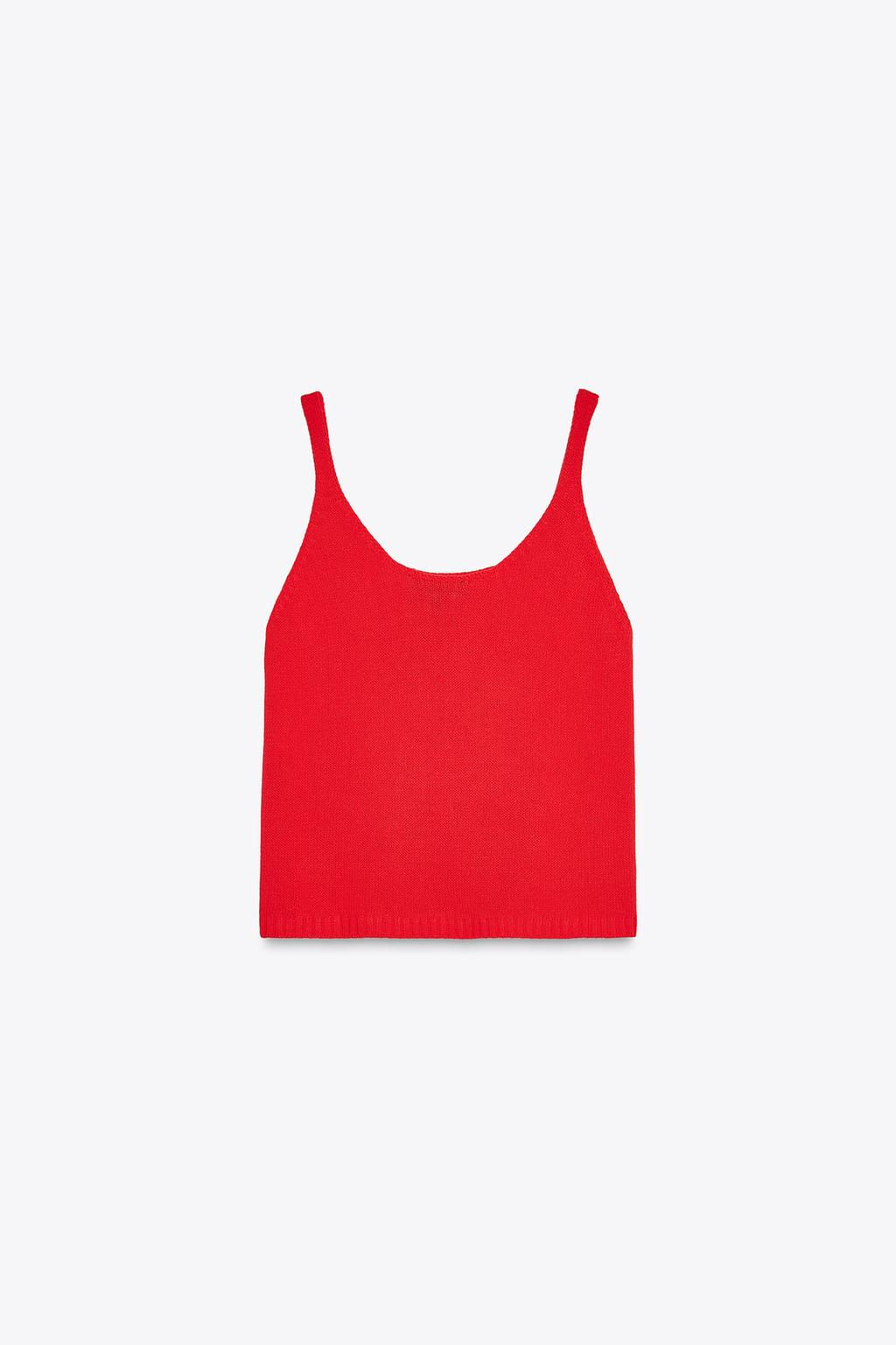 PLAIN STRAPPY KNIT TOP