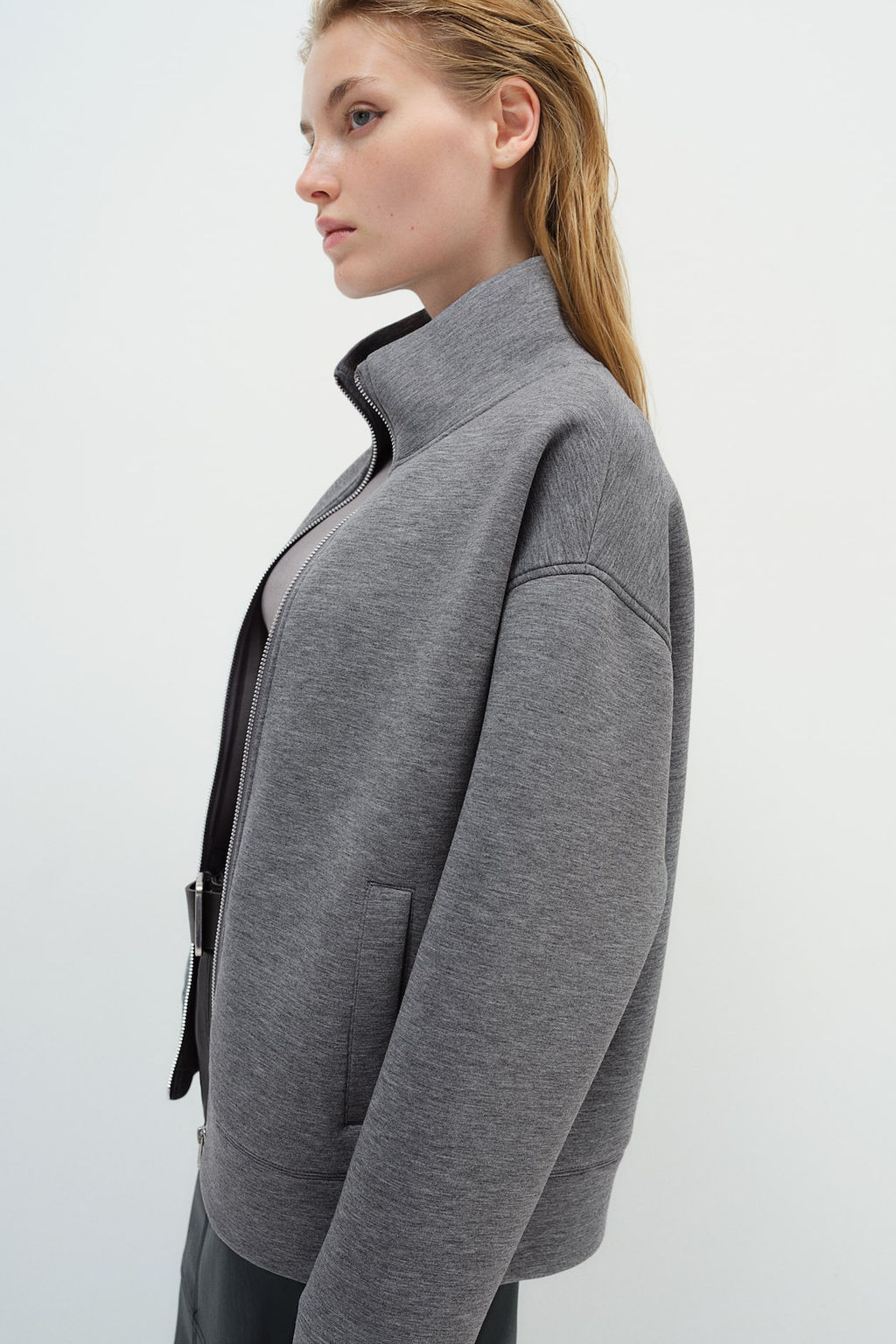 Cardigan efecto neopreno con cremallera - H&m фото 4