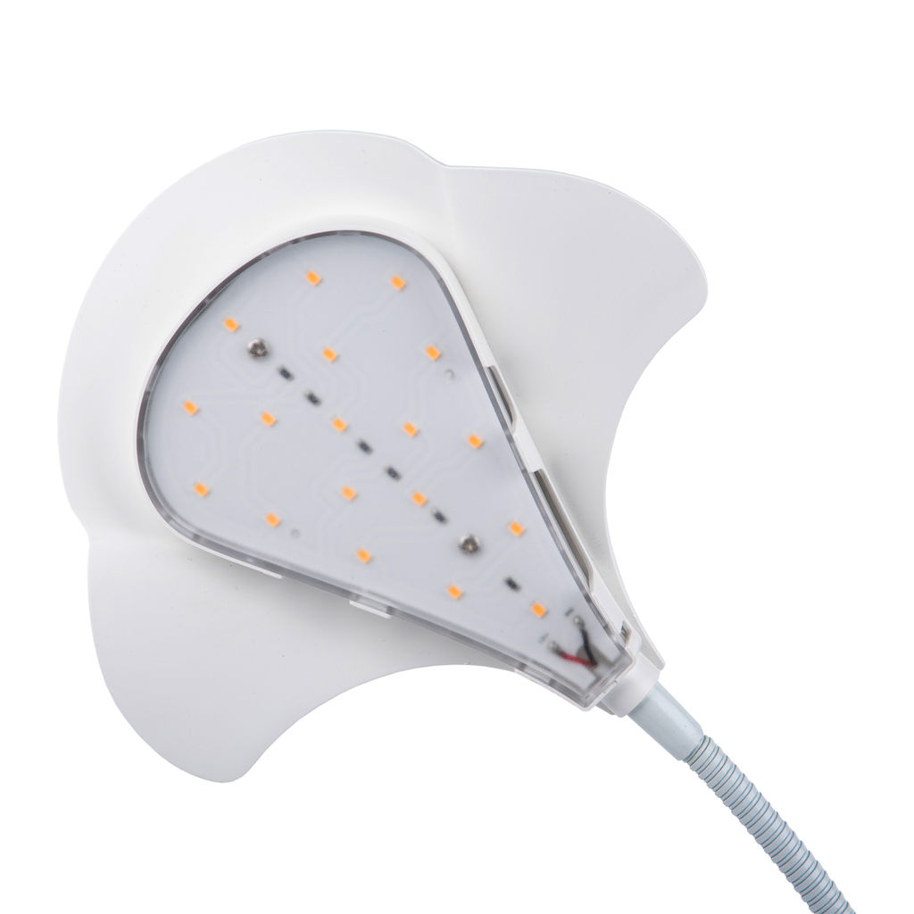 ULT-P35M-15W/SPLE/TM IP40 WHITE LEAF Светильник для растений светодиодный с таймером, на прищепке. Спектр для фотосинтеза. TM Uniel