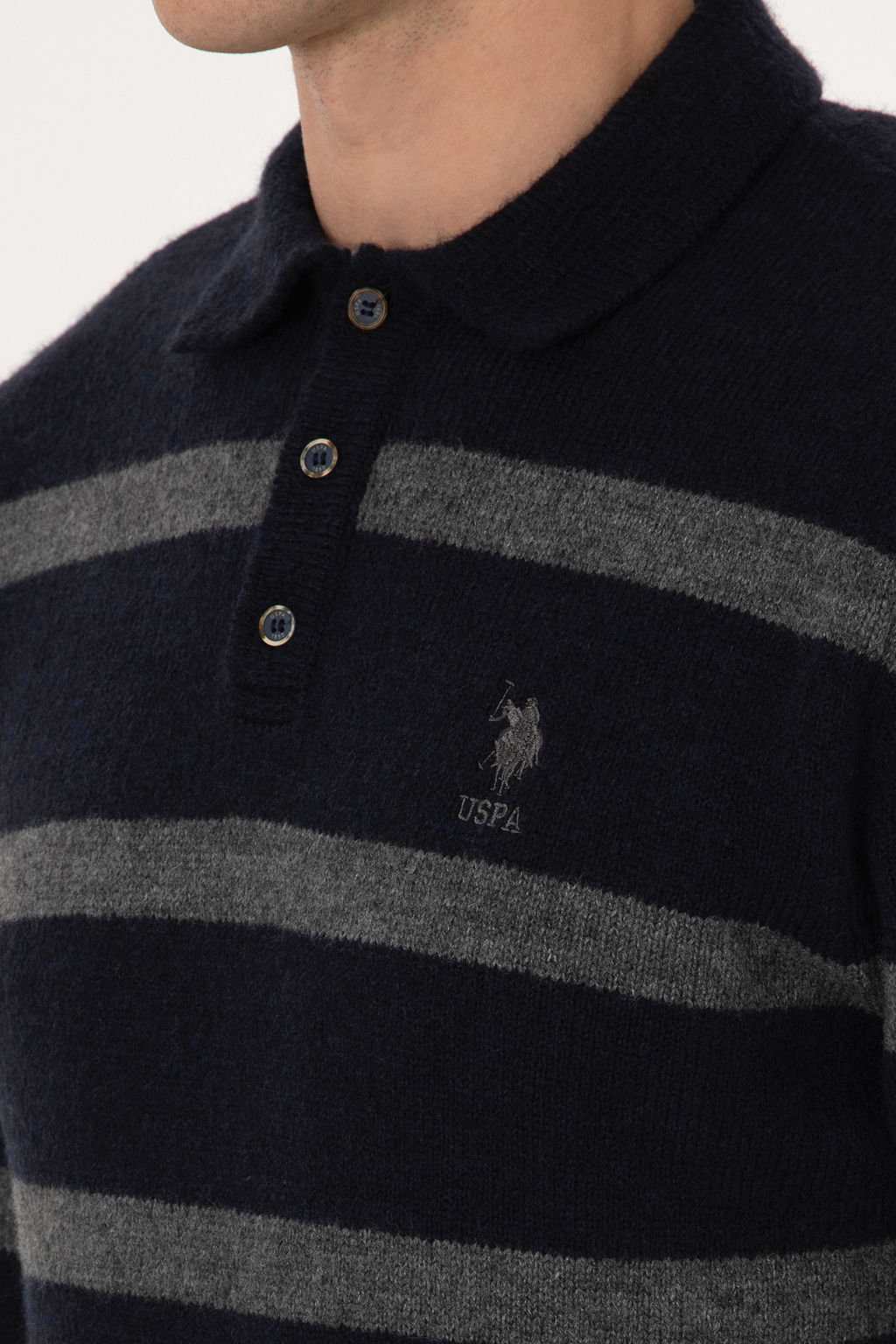Erkek Regular Fit Polo Yaka Lacivert Kazak - U.s. polo assn фото 14