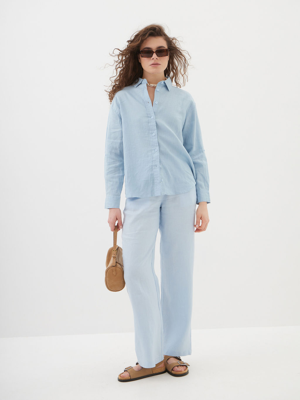 Женская льняная Рубашка