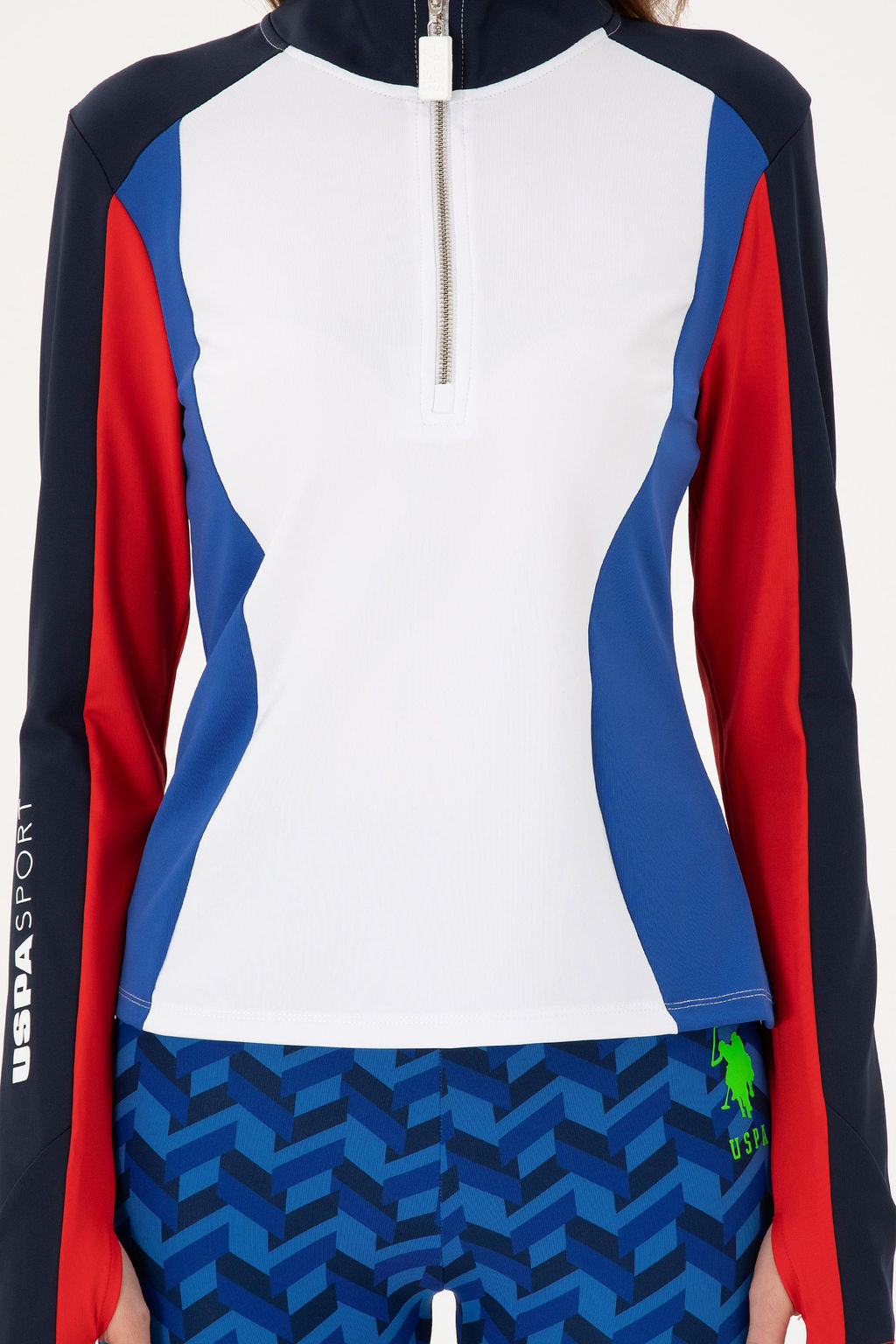 Женский темно-синий свитшот с воротником стойкой Неожиданная скидка в корзине - U.s. polo assn фото 6