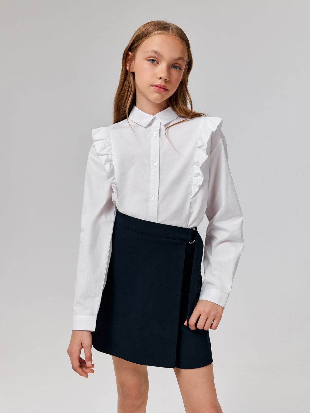 ACOOLA / Блузка детская для девочек Vasilika белый  фото 3