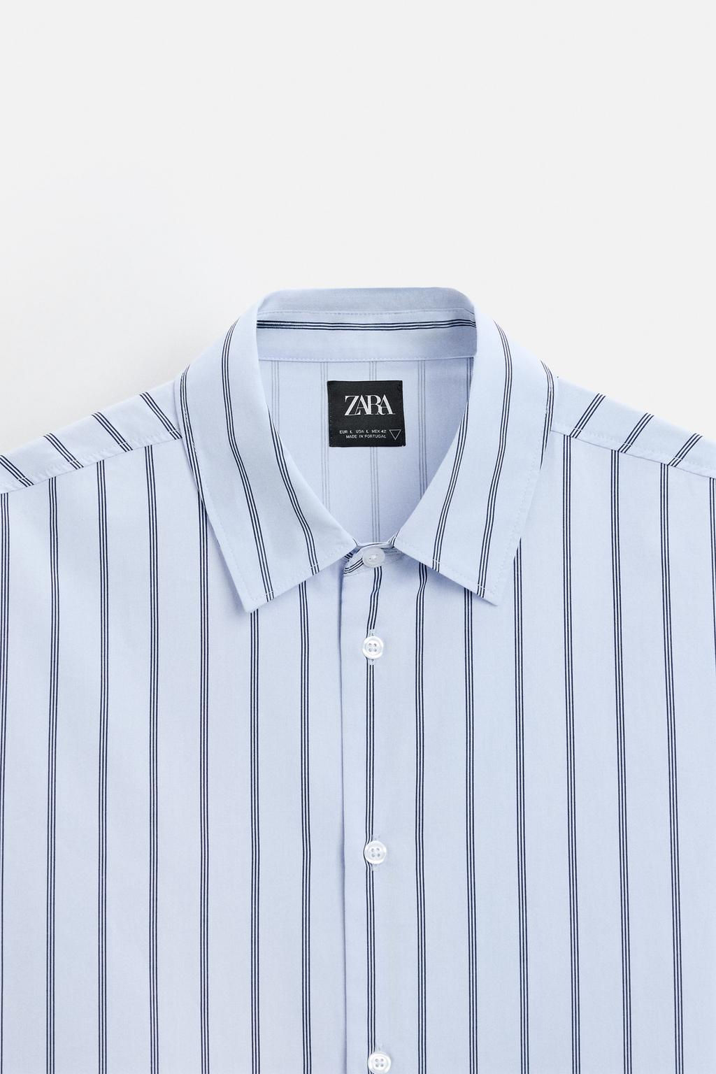 STRIPED EMBROIDERED SHIRT - Zara фото 9