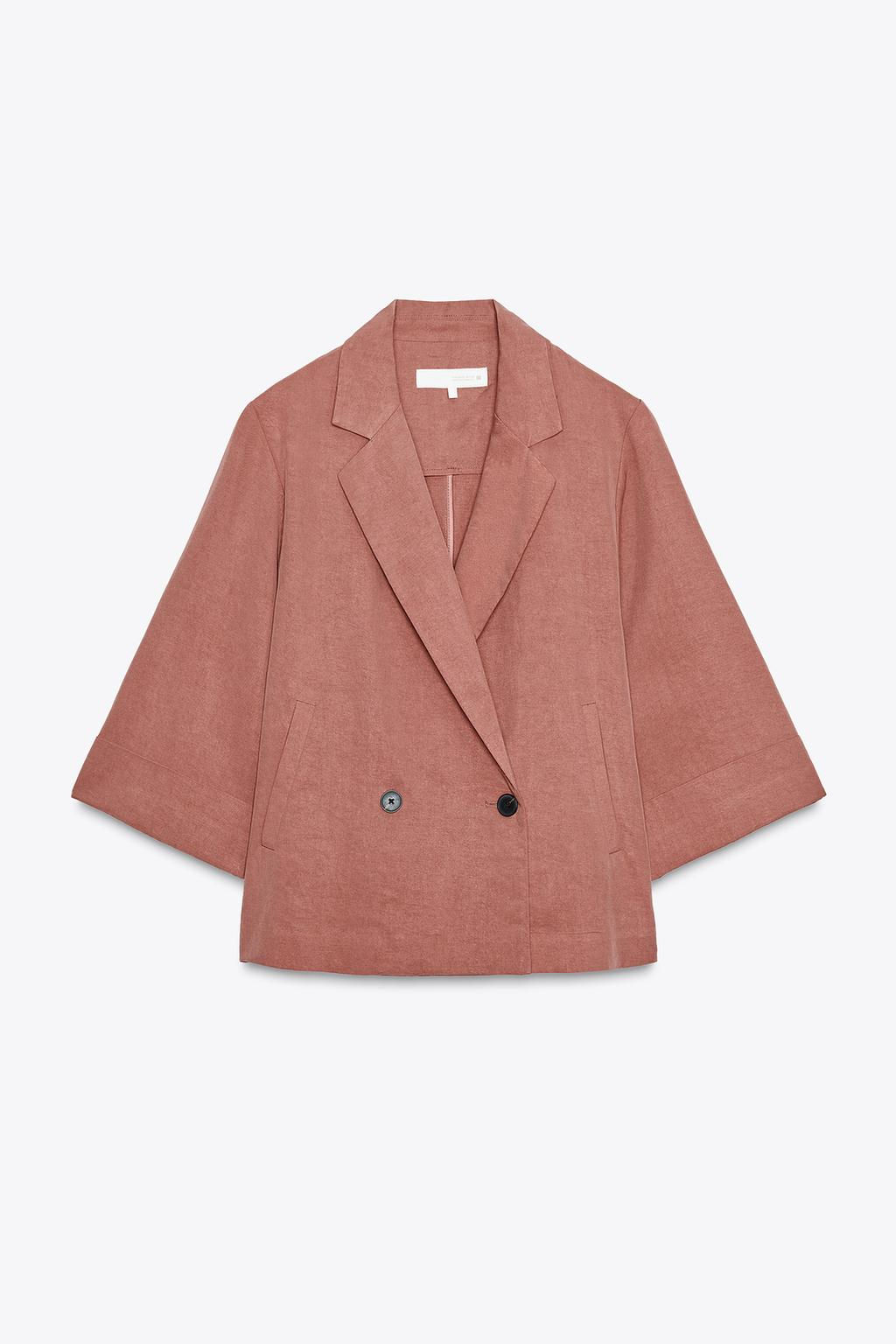 FRENCH SLEEVE DOUBLE-BREASTED BLAZER - Zara фото 15