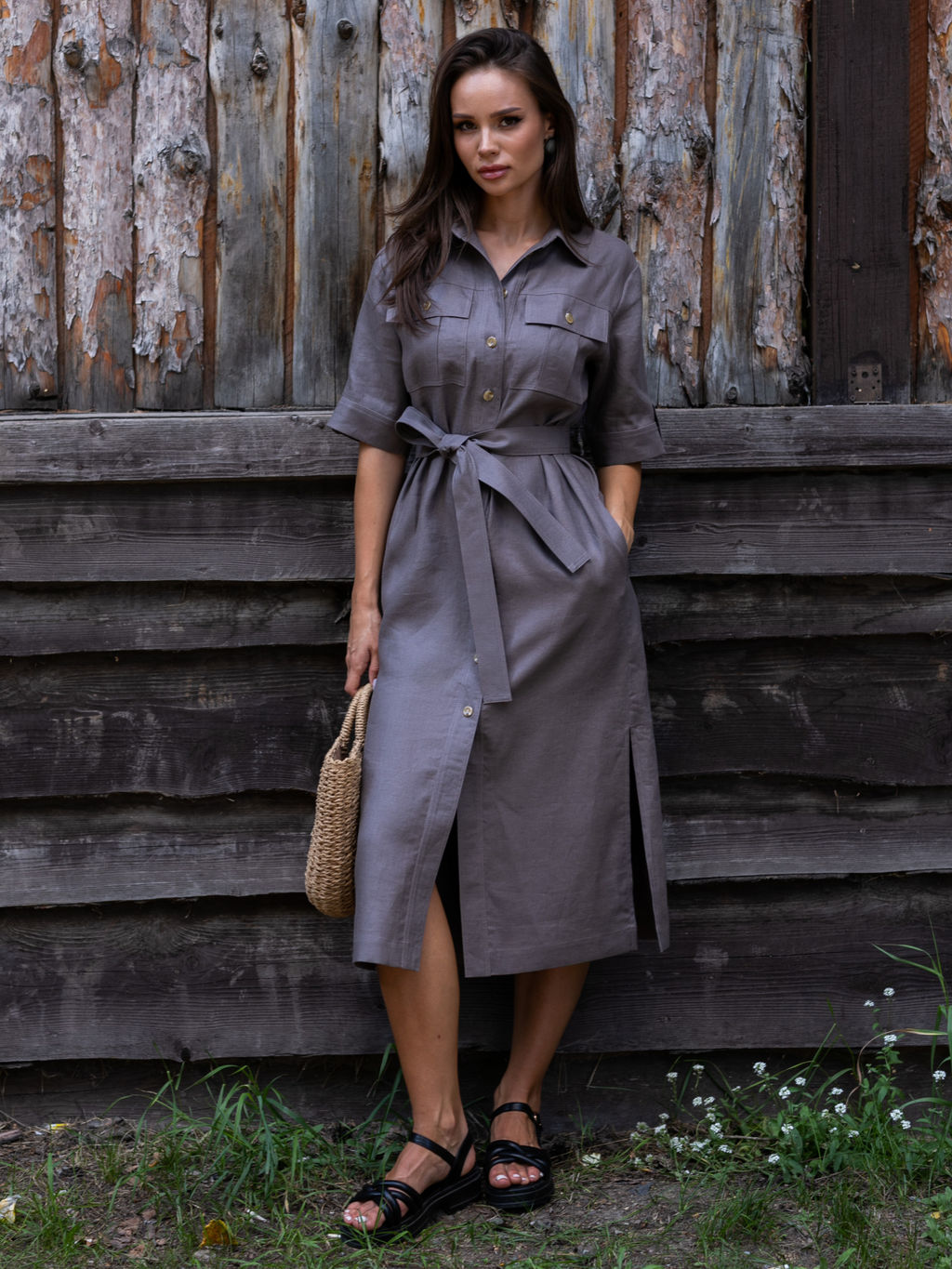 Платье льняное - Stilla фото 8