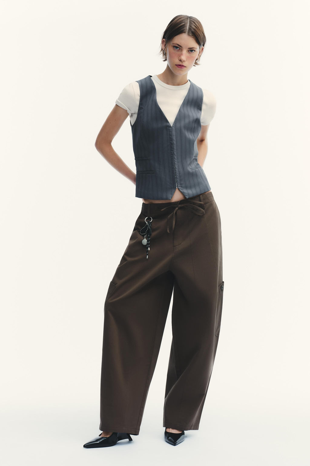 PINSTRIPE WAISTCOAT TOP