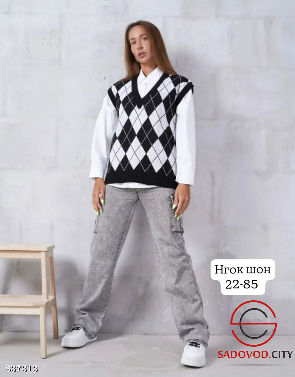 Жилетка женская с узором - Bruno фото 4