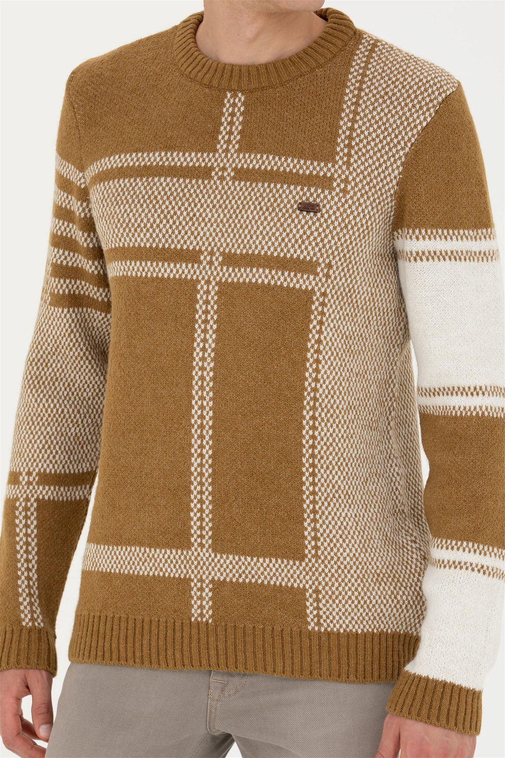 Мужской легкий свитер цвета хаки - U.s. polo assn фото 6