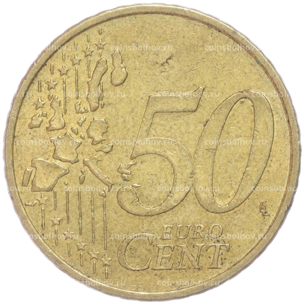 Монета 50 евроцентов 2002 года F Германия