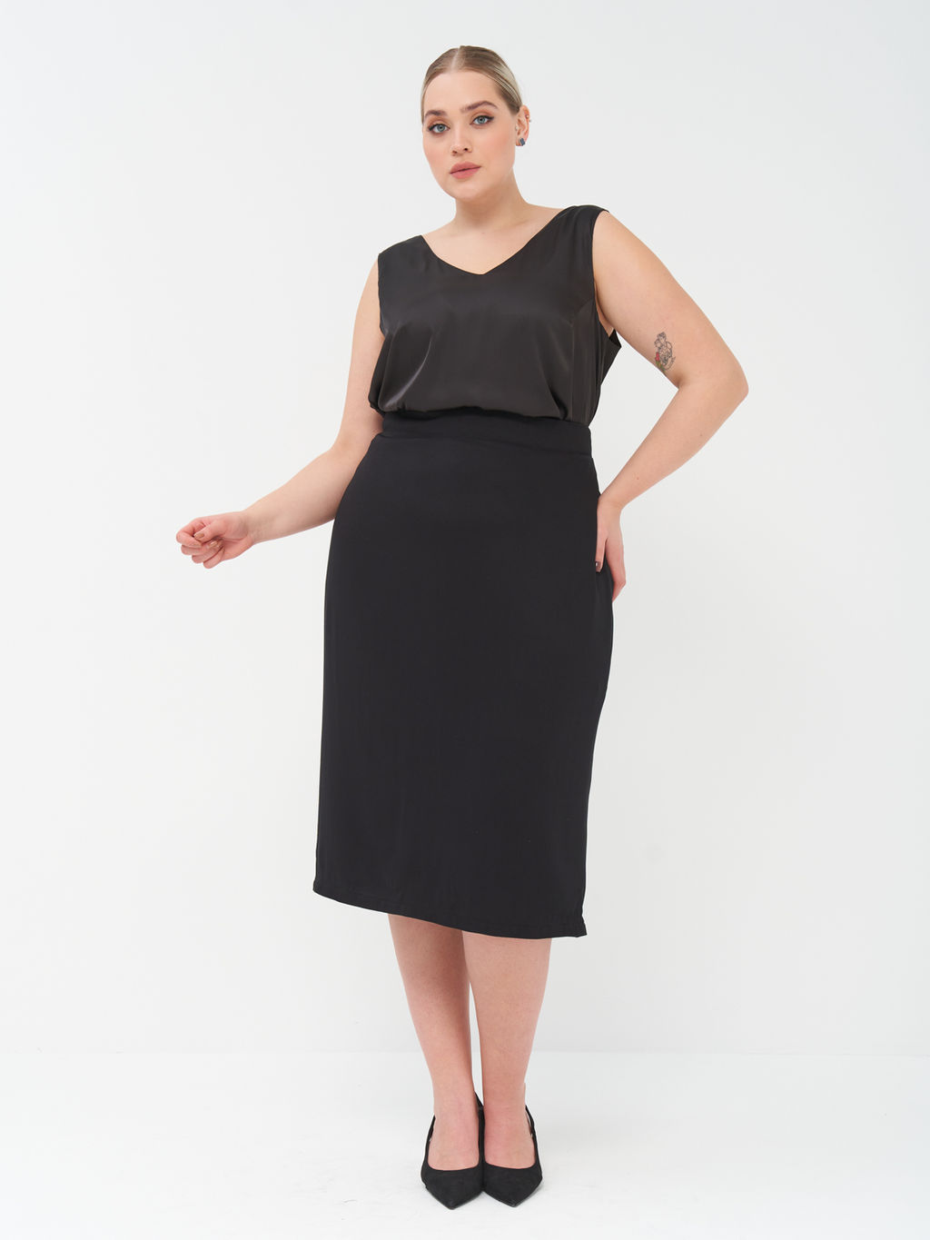 Топ атласный MT10237BLK01 - Артесса фото 7