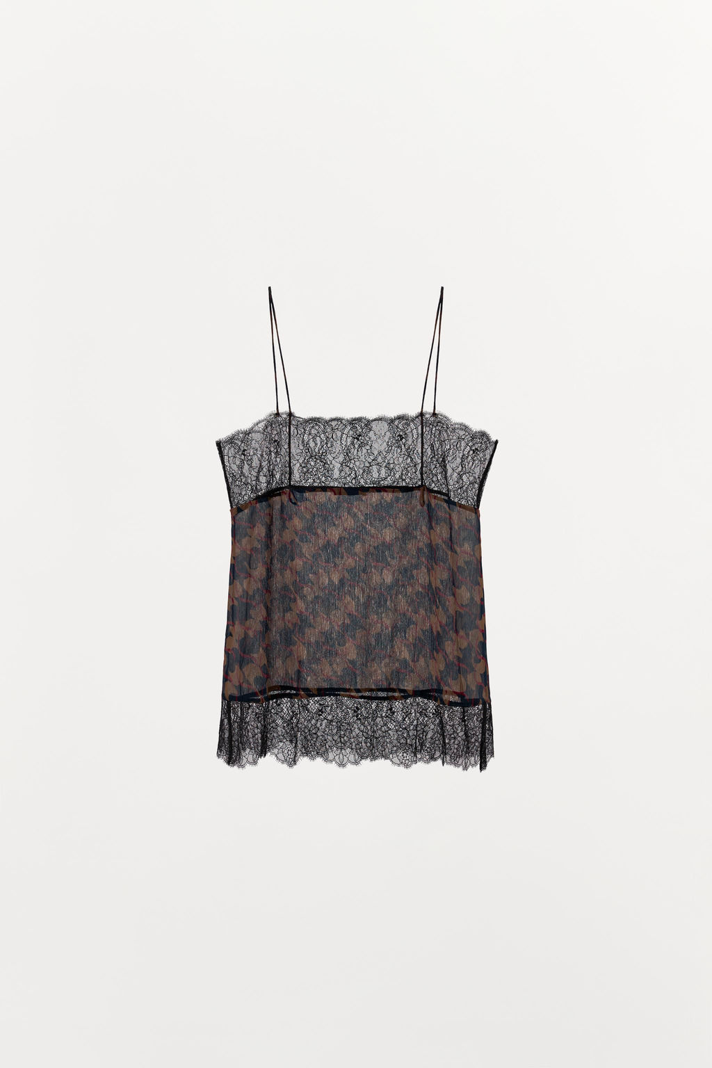 100% VISCOSE PRINTED LACE TOP - Zara фото 6