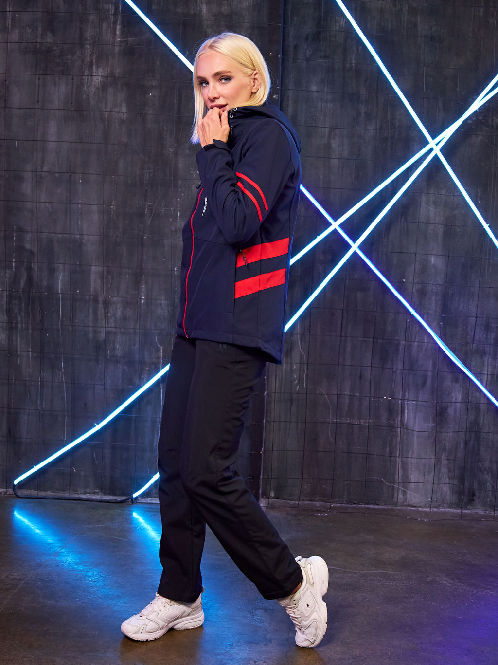 Женская мембранная куртка виндстоппер на флисе Azimuth Заря 124/23982_705 Темно-Синий  фото 11