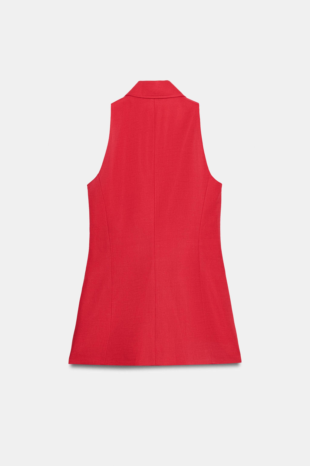 CHALECO CRUZADO CON LINO / Rojo - Zara фото 6