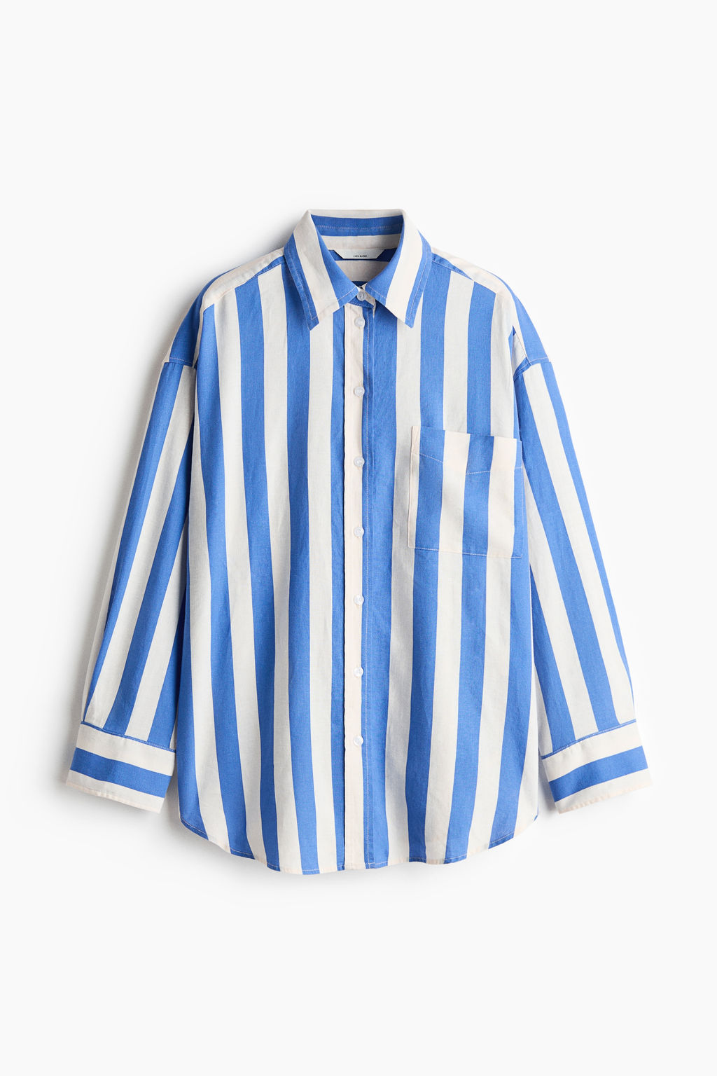 Camisa oversize en mezcla de lino