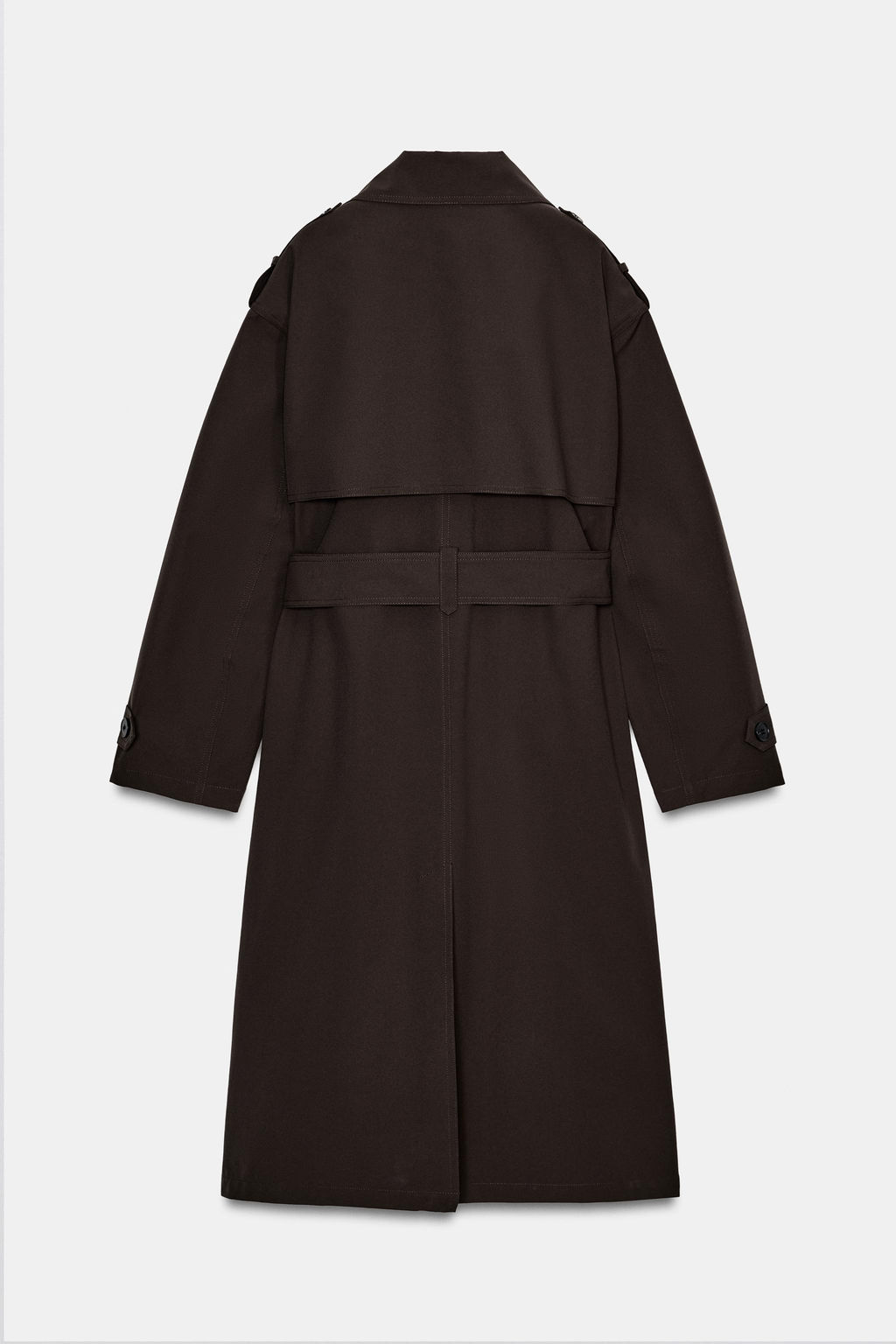TRENCH LARGO CINTUR?N WATER REPELLENT WINDPROOF / Marr?n - Zara фото 4