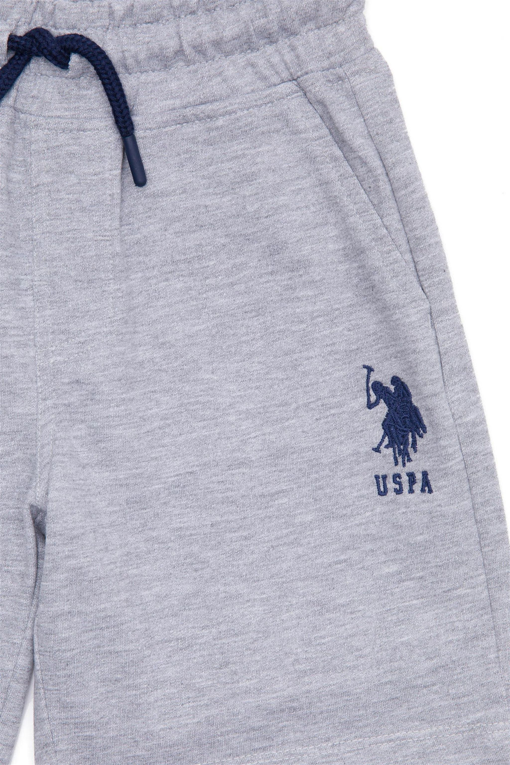 Серые меланжевые вязаные шорты для мальчика - U.s. polo assn фото 8