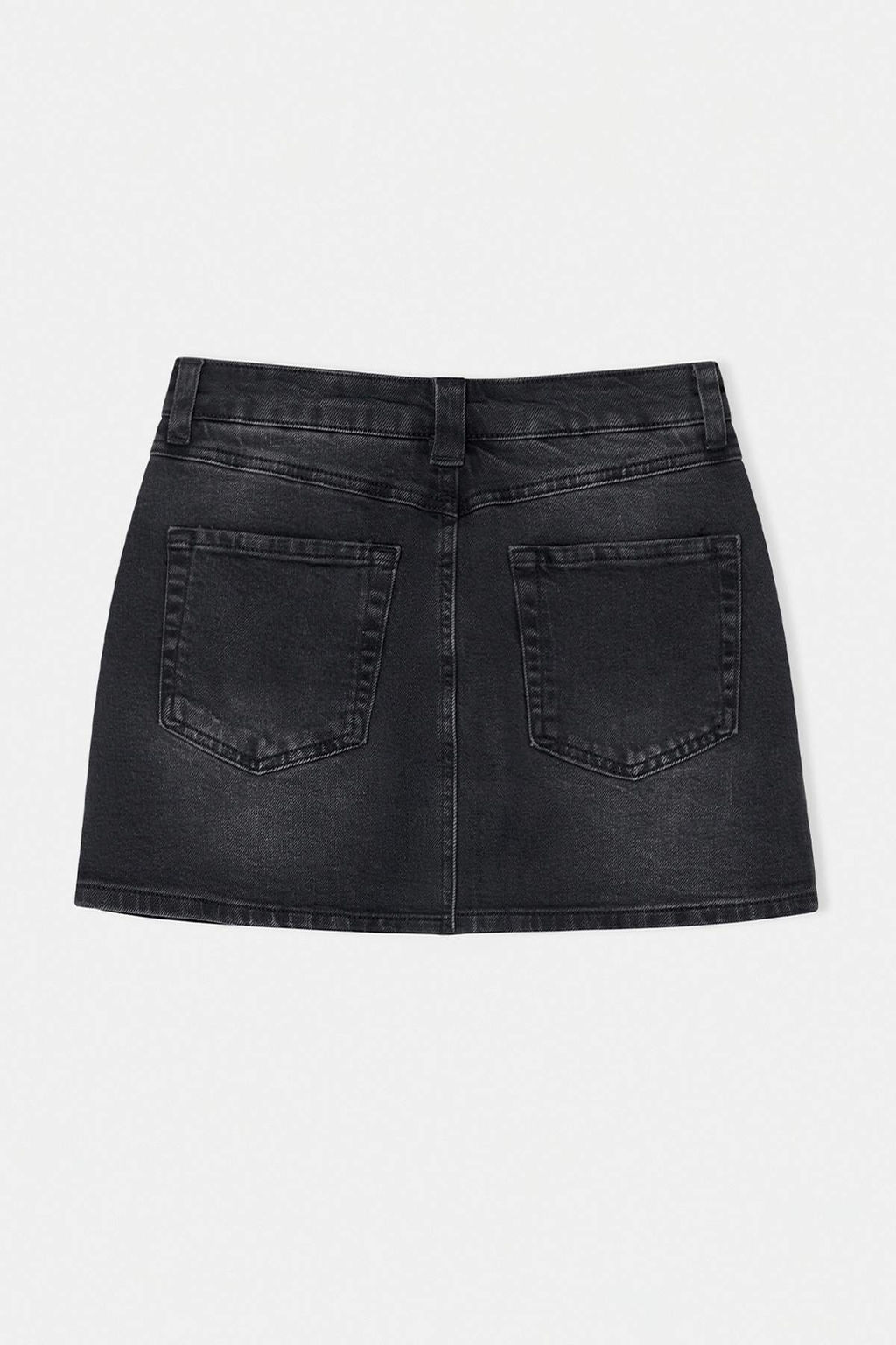 Siyah Az Esnek Mini Denim Sort Etek TWOSS26SR00052 - Trendyolmilla фото 2