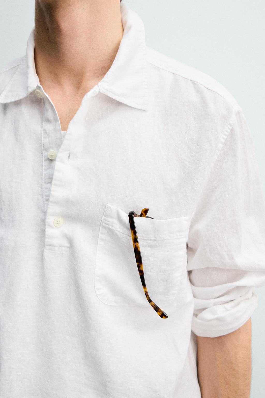 LINEN/COTTON POLO SHIRT