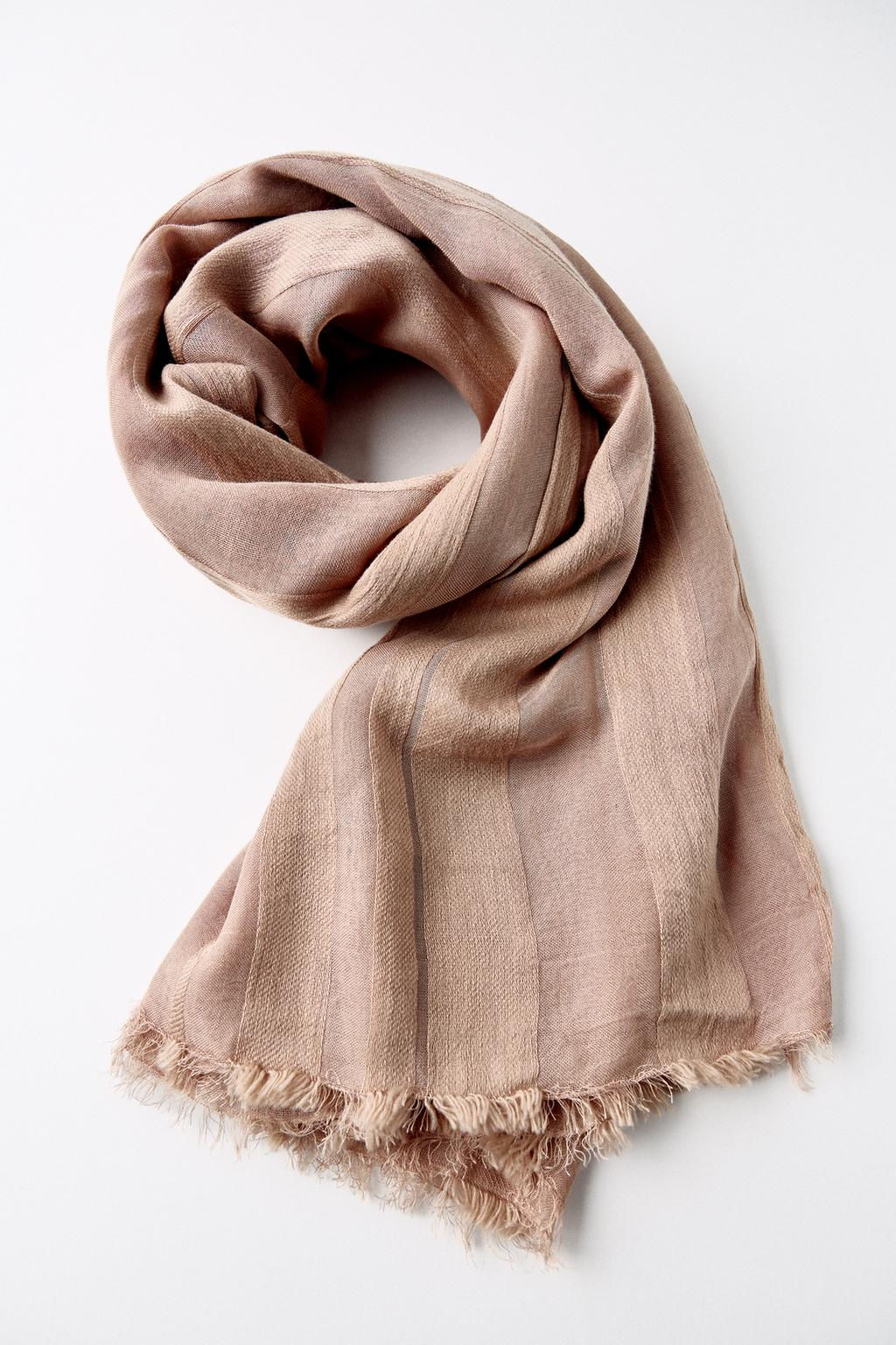 FINE MODAL AND WOOL SCARF - Zara фото 17