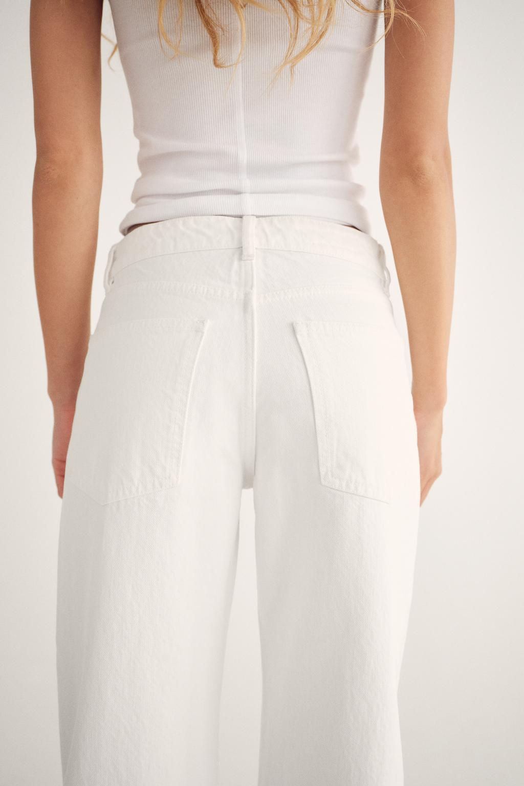 TRF WIDE-LEG MID-RISE FULL LENGTH JEANS - Zara фото 31