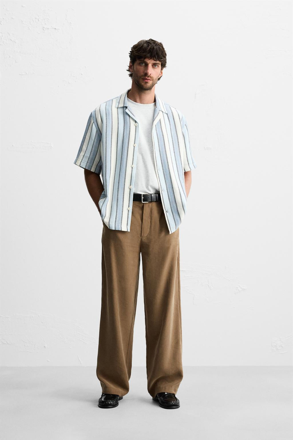 STRIPED TEXTURED SHIRT - Zara фото 9