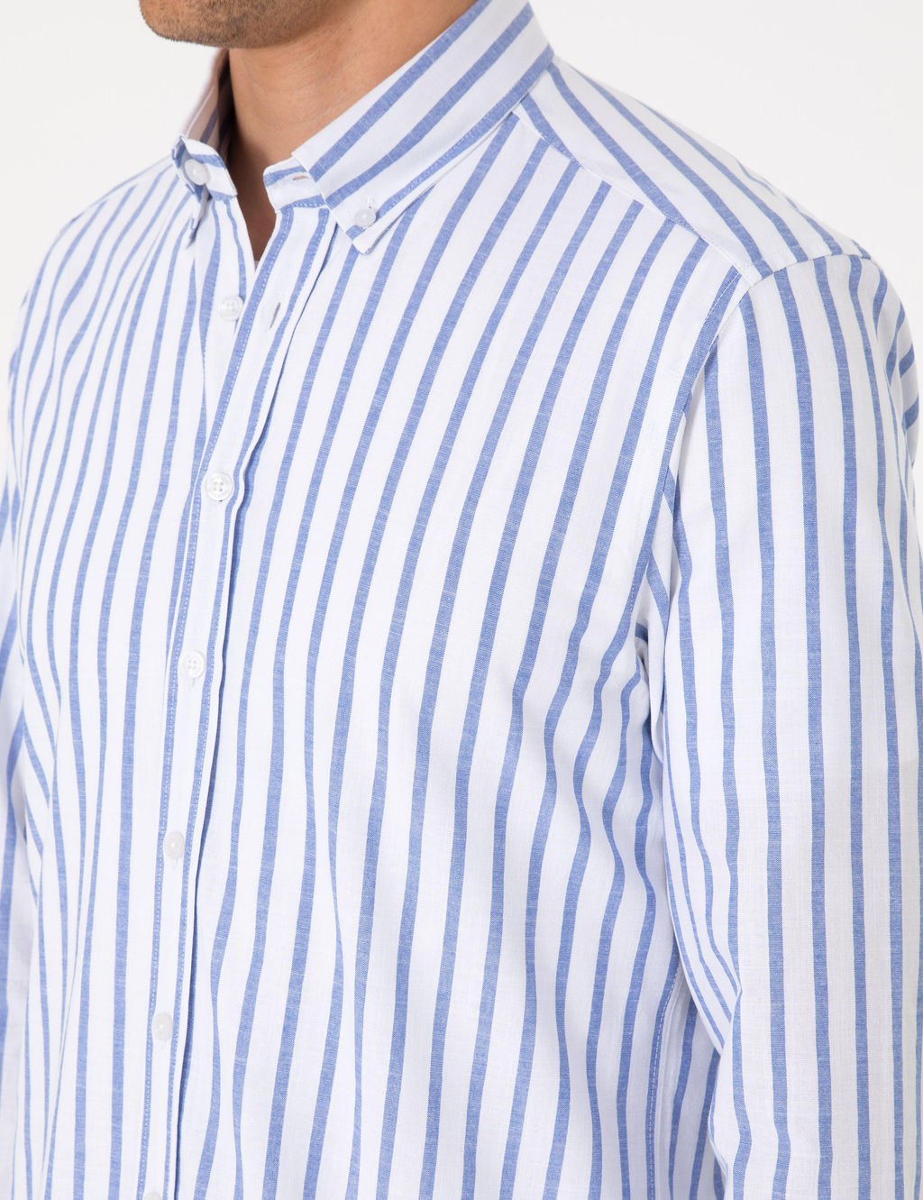 Lacivert Regular Fit _izgili Uzun Kollu G_mlek - Pierre cardin фото 7