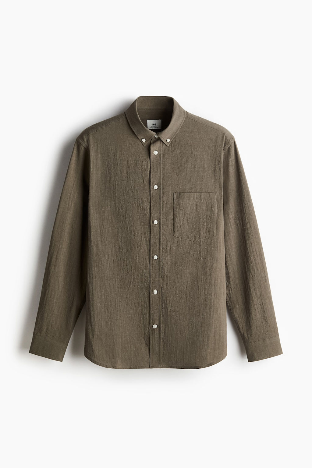 Camisa en tejido texturizado Regular Fit - H&m фото 6