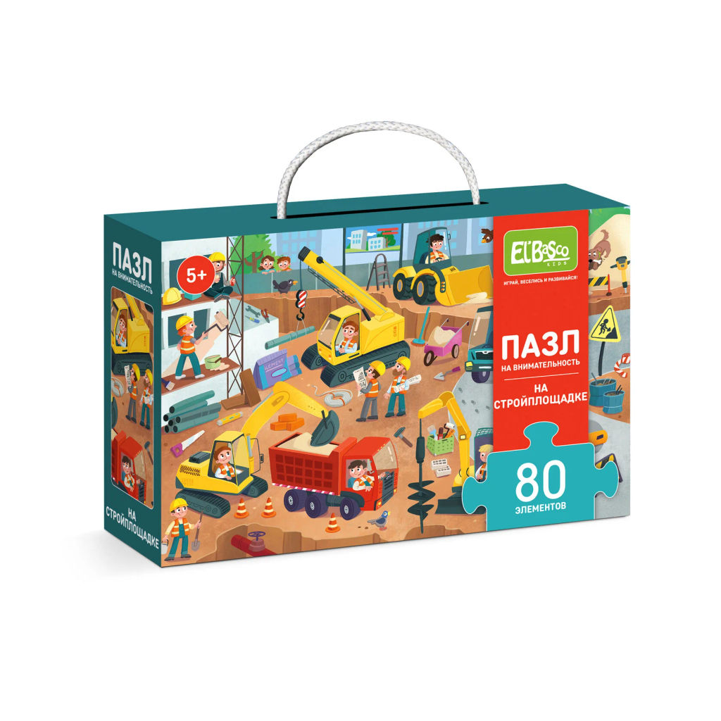ElBascoKids / Пазл на внимательность Зимняя деревня 80 элементов - El`BascoKids фото 25