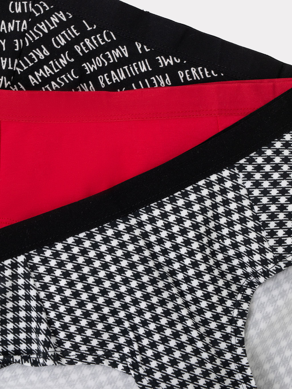 Трусы женские шорты мультипак (3 шт.) белые в черную клеточку черная клеточка на белом 412263-3 - Mark formelle фото 9