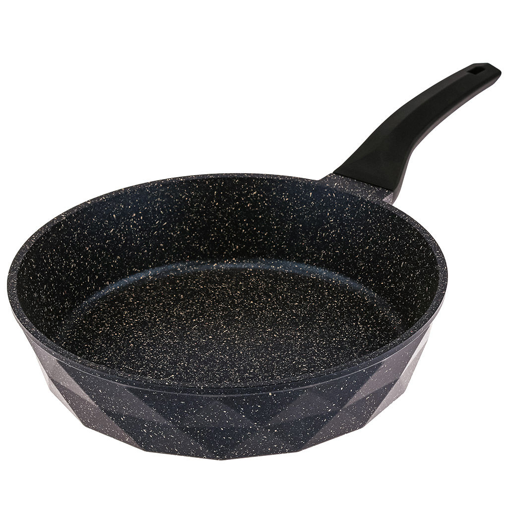 Сковорода с тефлоновым покрытием д28см "Бриллиант Blue", h7,1см, s0,38см, ручка из термостойкого пластика (Россия)