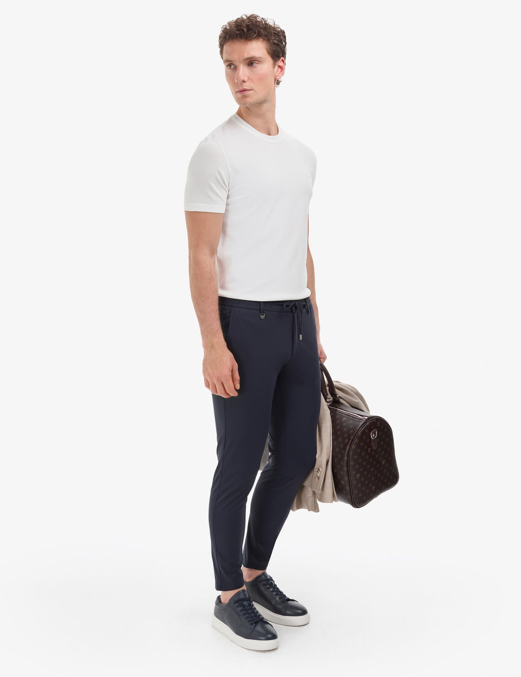 Lacivert Ex. Slim Fit Beli Kordonlu Klasik Jogger Pantolon