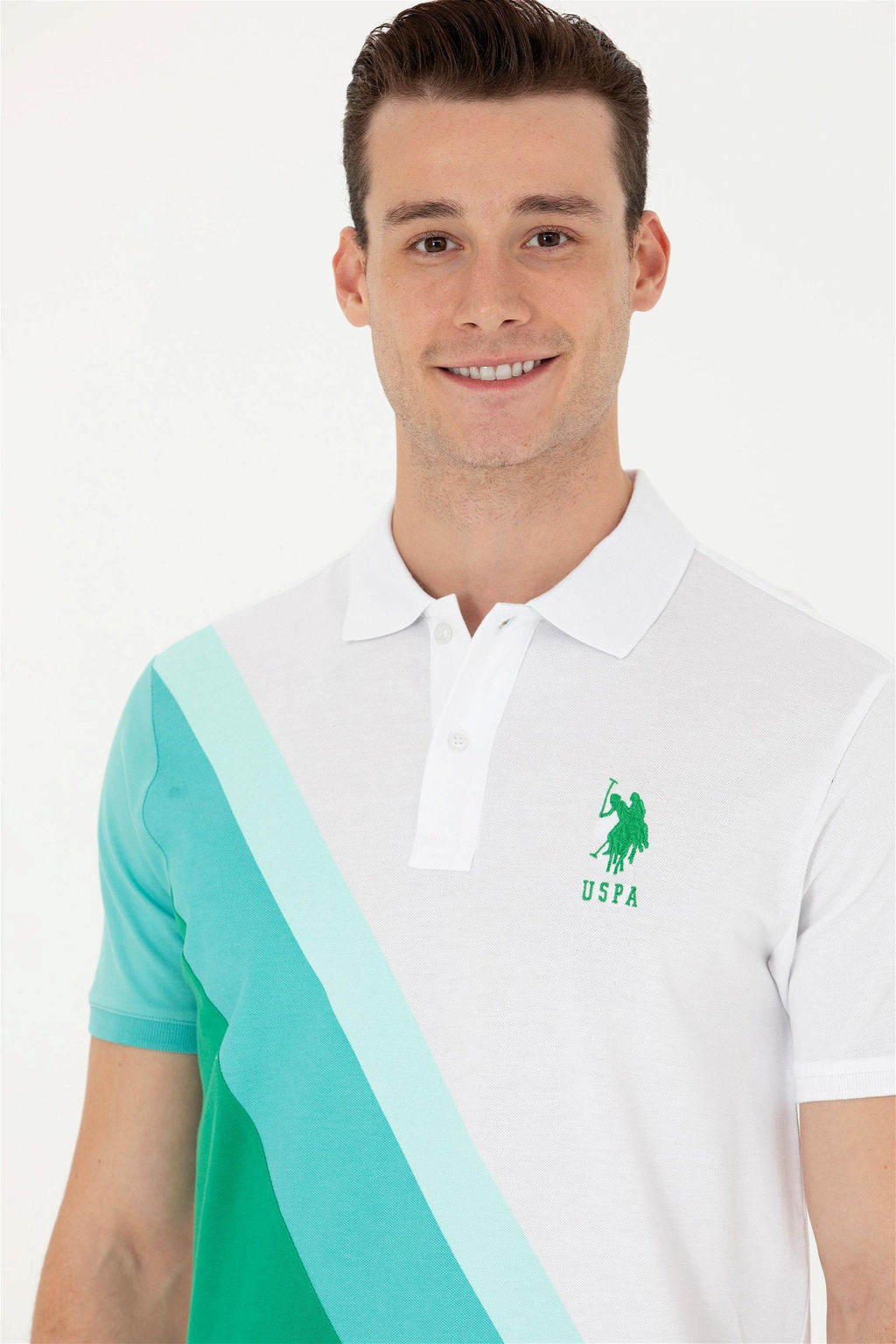 Мужская зеленая футболка - U.s. polo assn фото 2