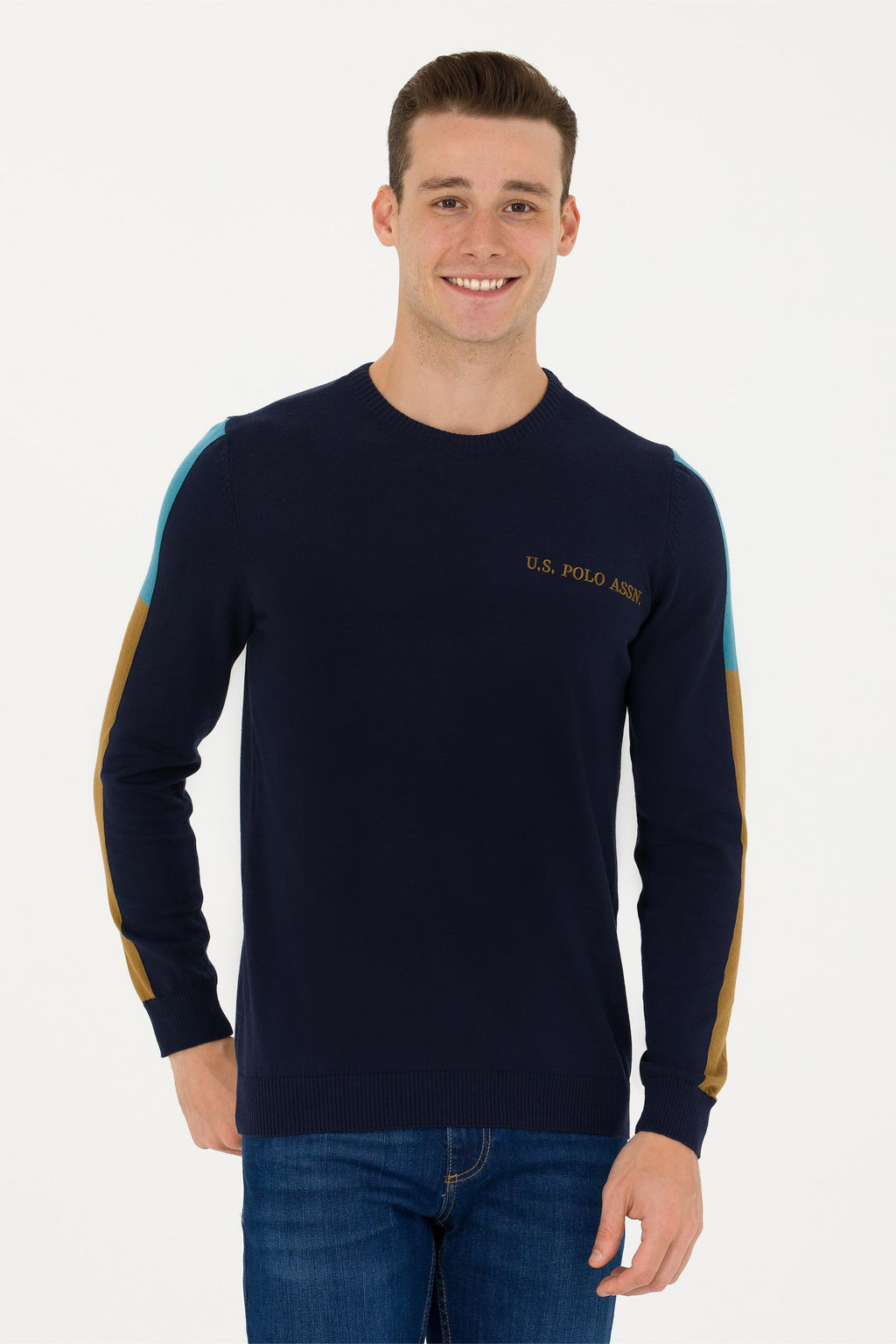 U. S. Polo Assn Мужской темно-синий свитер - U.s. polo assn фото 15