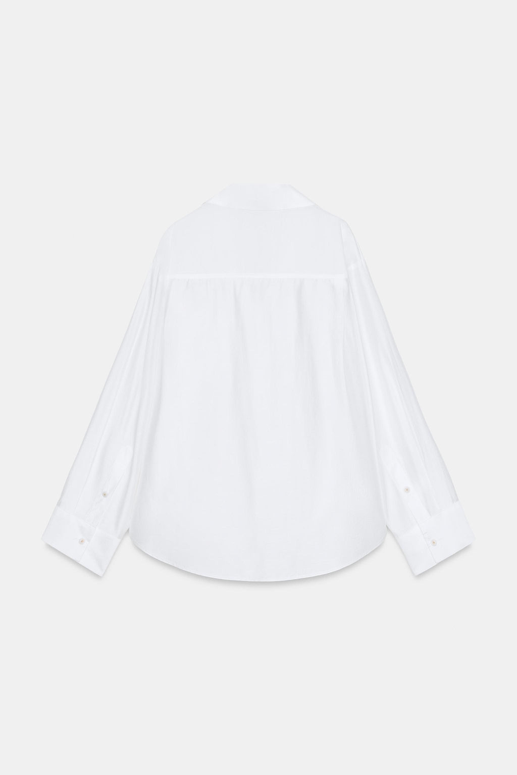 CAMISA SATINADA OVERSIZE / Blanco - Zara фото 8