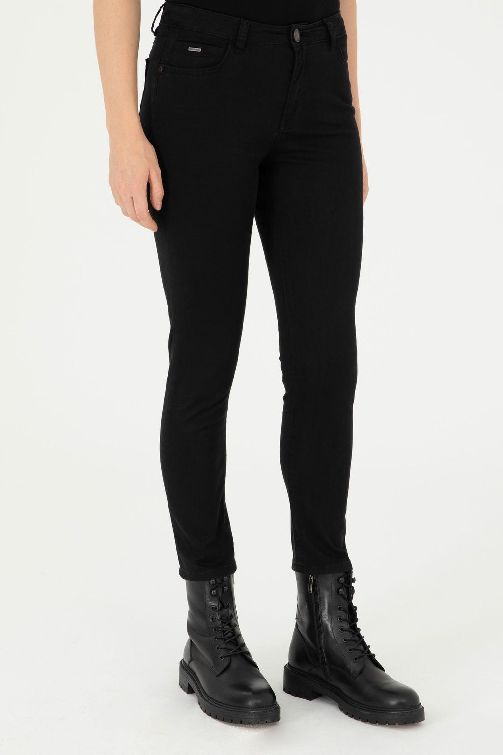 Женские черные брюки из плотной ткани - U.s. polo assn фото 2