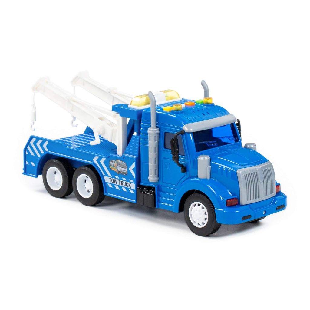 Профи, автомобиль-эвакуатор инерционный (со светом и звуком) (синий) (в коробке) - Полесье фото 5