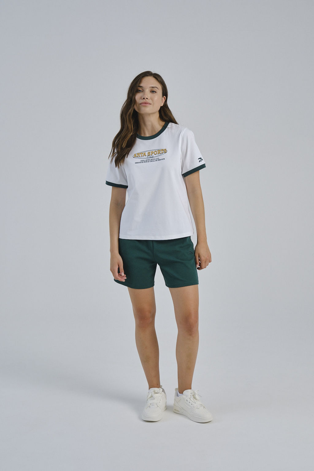 Футболка Белый/Зеленый ATSC SS Tee - Anta фото 2