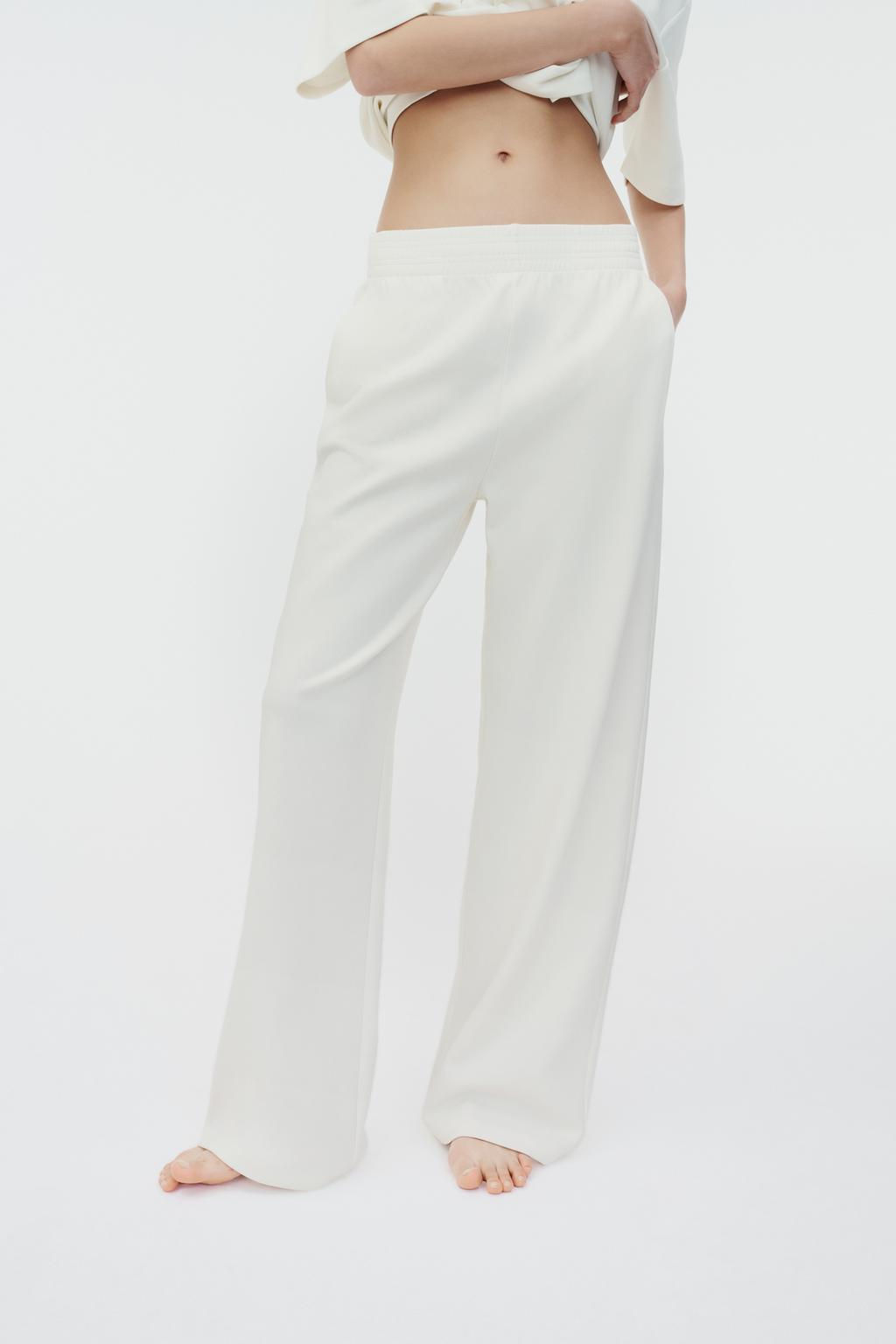 WASHED INTERLOCK TROUSERS - Zara фото 2
