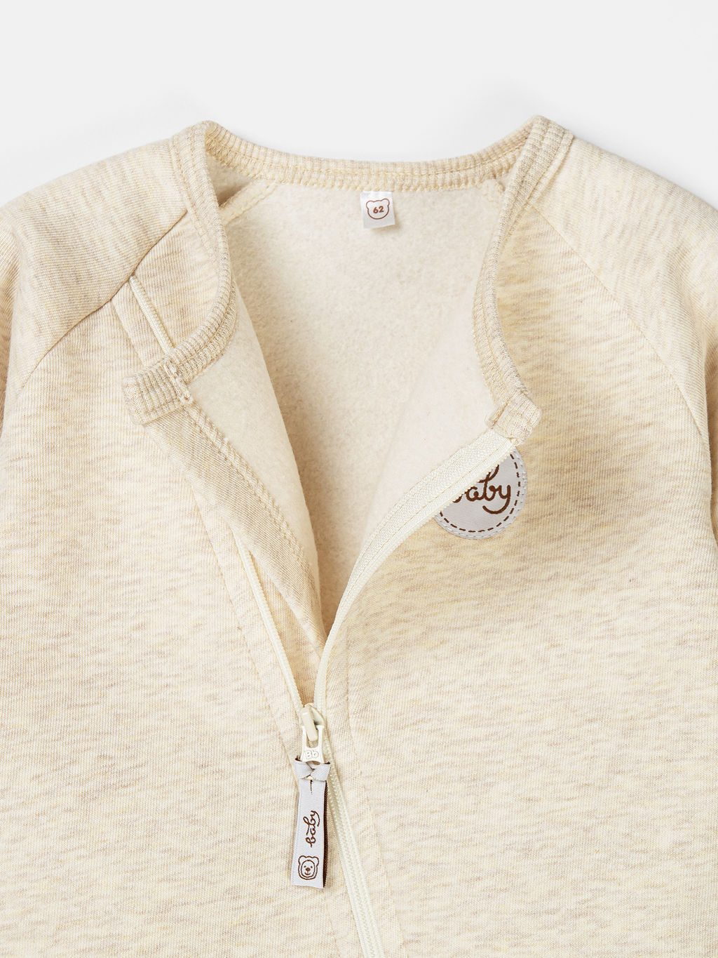 Комбинезон косуха с закрытой ножкой "Ванильный пудинг" утепленный 0+