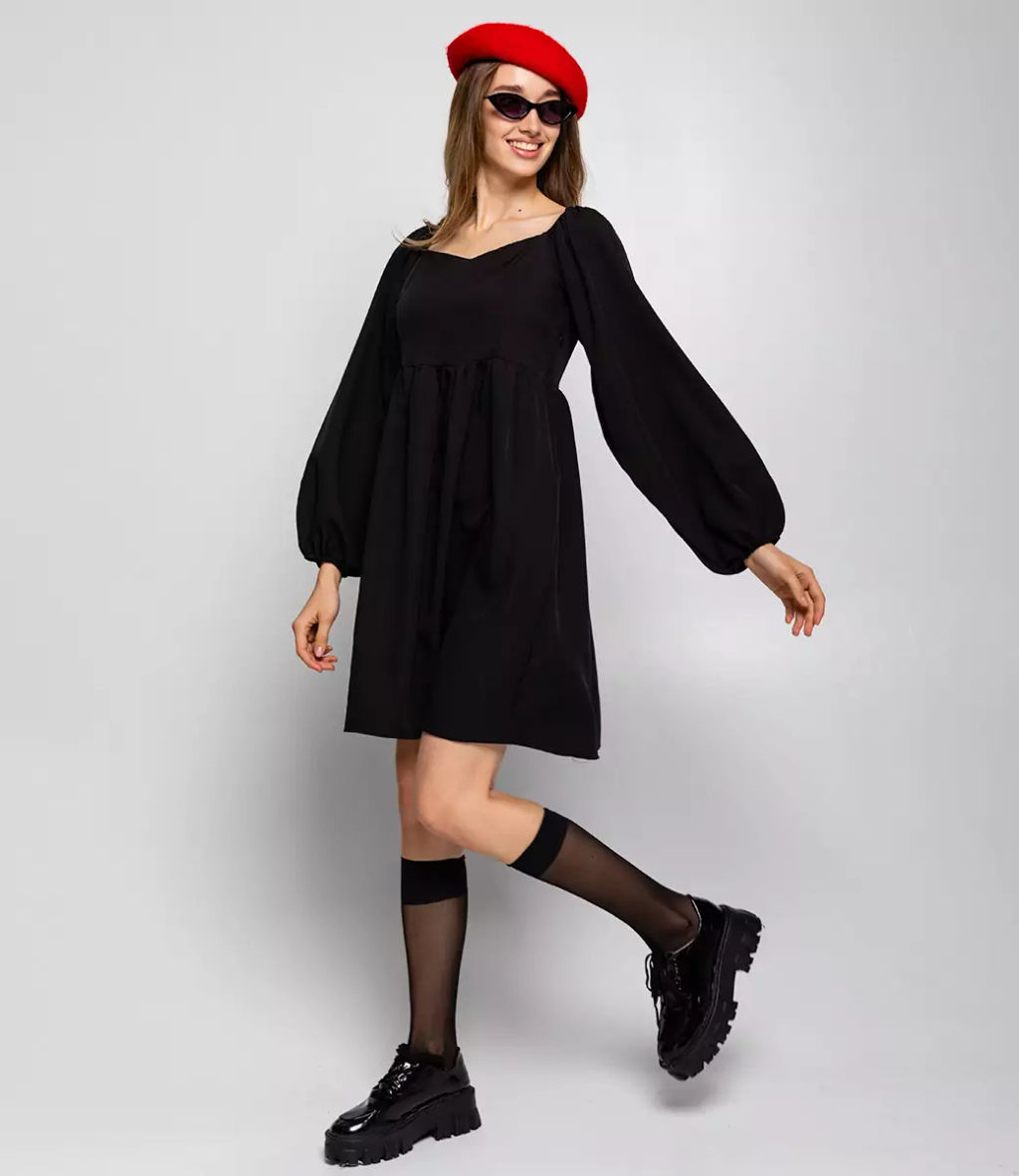 Платье #БШ2044, чёрный - Dommod фото 2