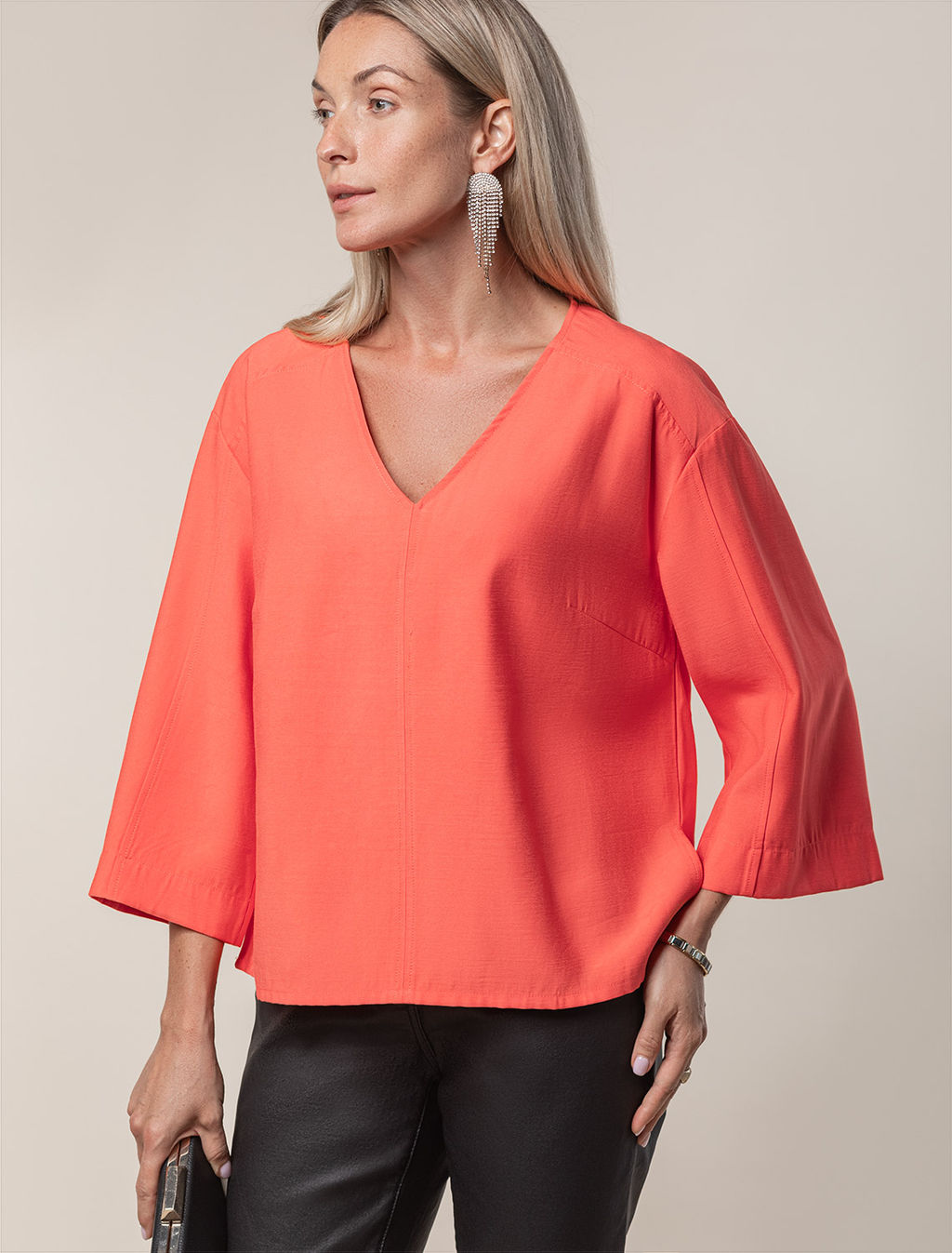 VILATTE / Свободная блузка из плотного лиоцелла