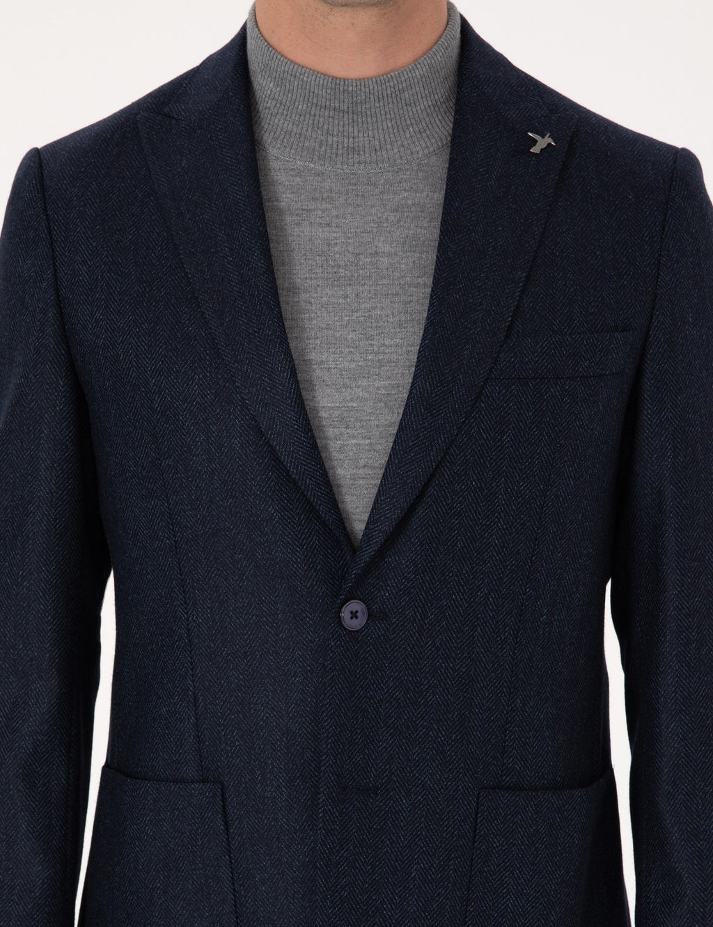 Lacivert Slim Fit Ceket