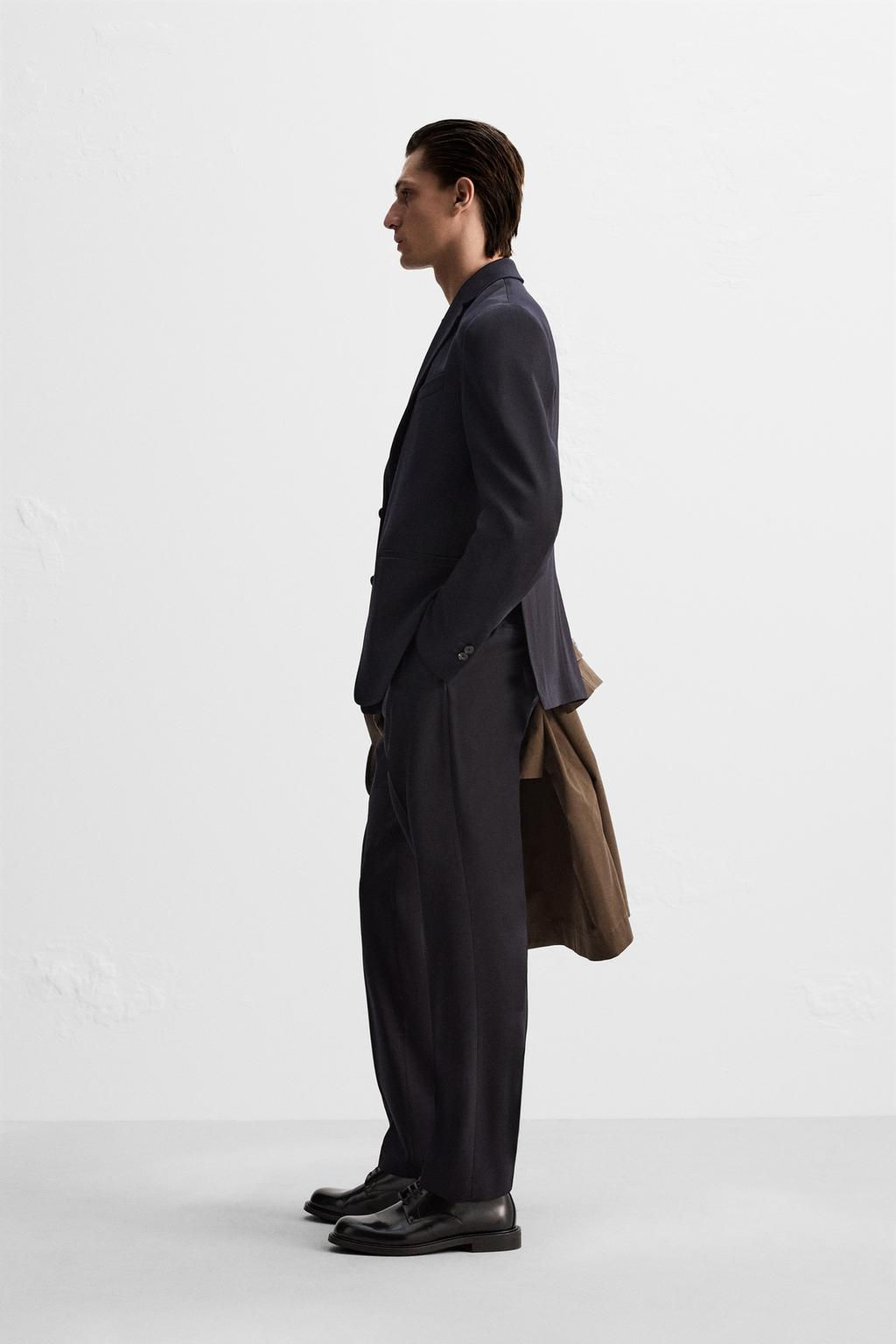 100% WOOL SUIT TROUSERS - Zara фото 4