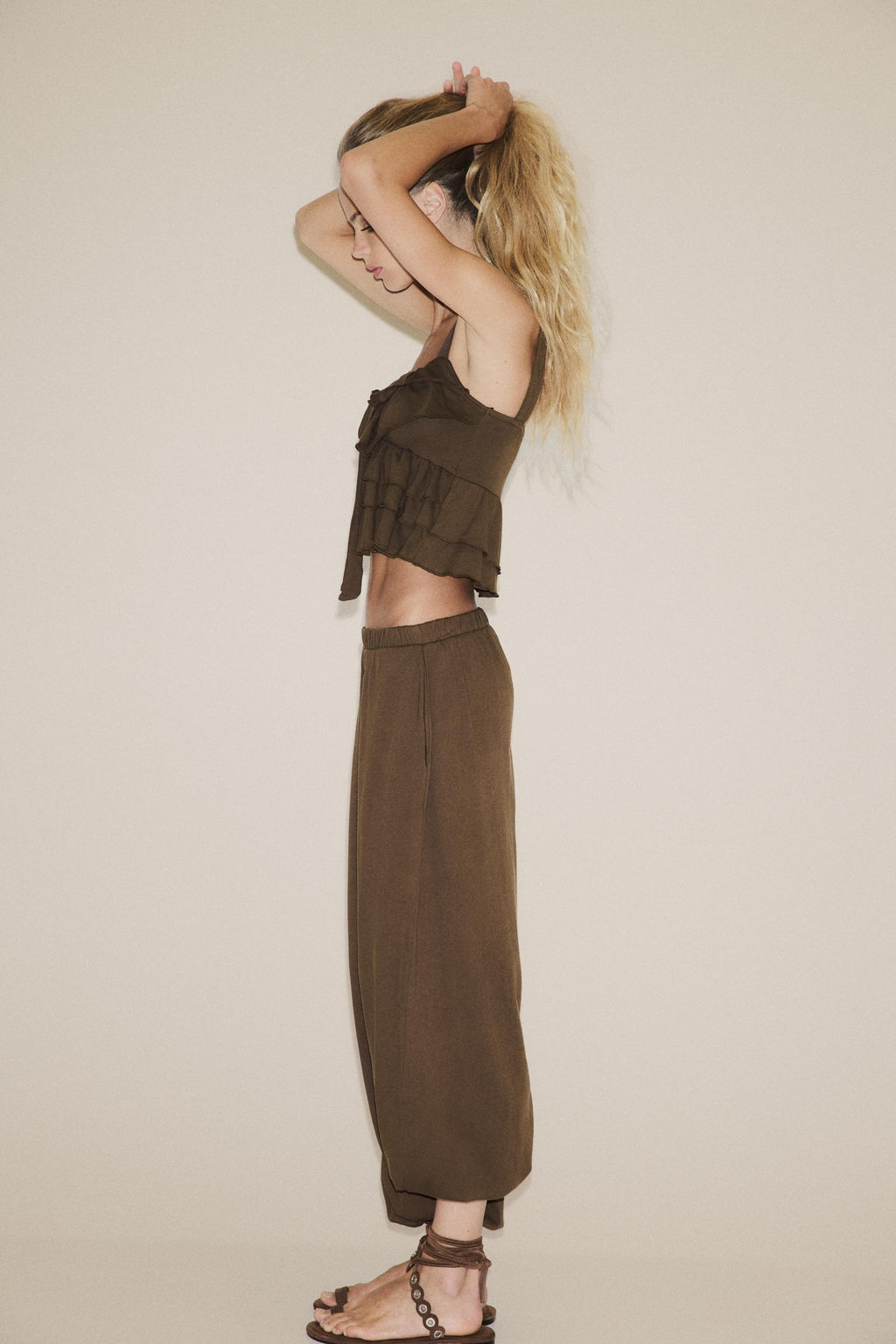 RUFFLED TOP WITH BOW - Zara фото 3