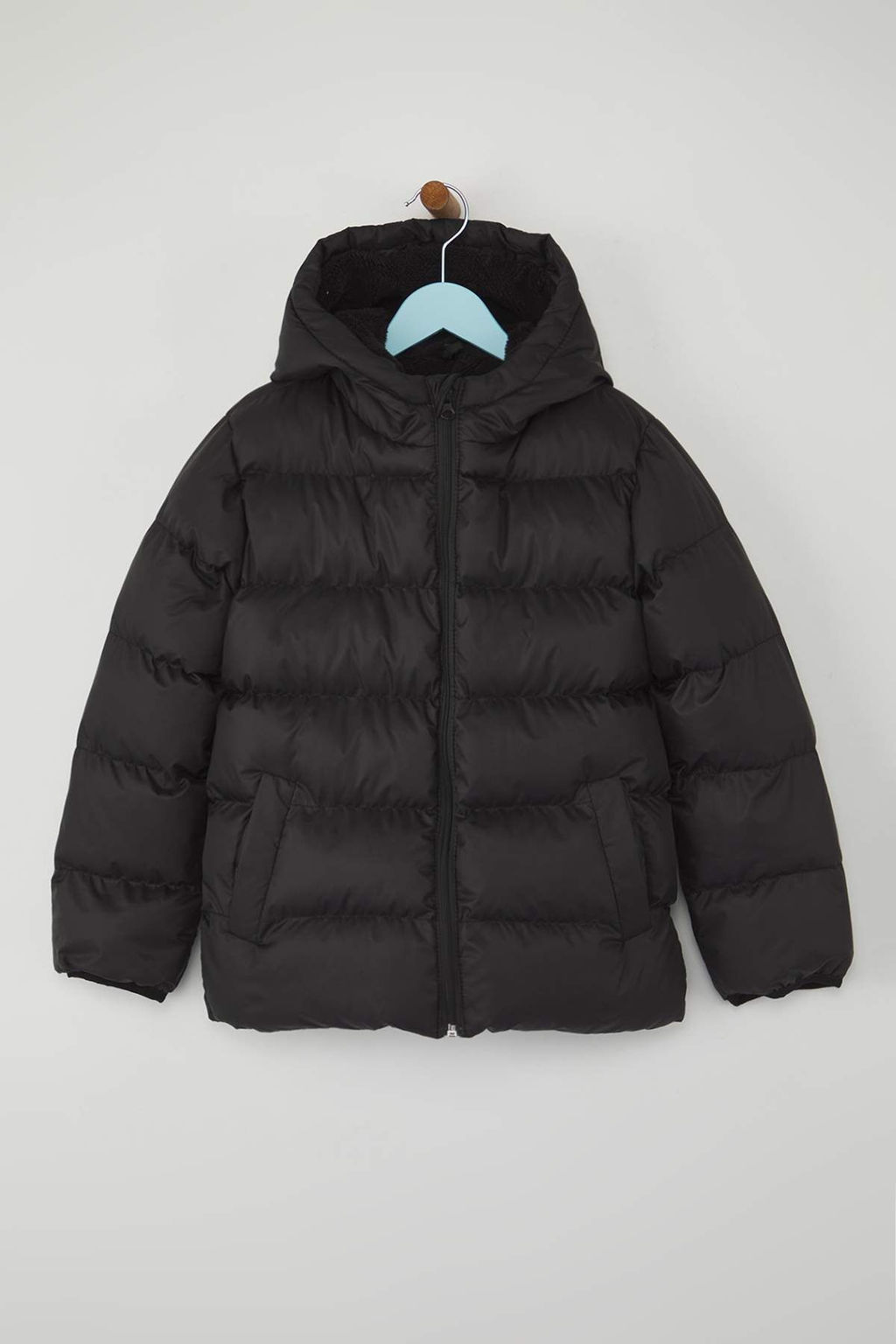 Yesil Duz/Basic Kal?n Kapusonlu Regular Unisex Cocuk Mont TKDAW26MO00008 - Trendyolmilla фото 5