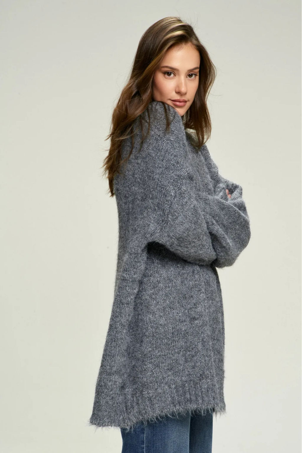 Джемпер Oversized из смесовой шерсти Grey